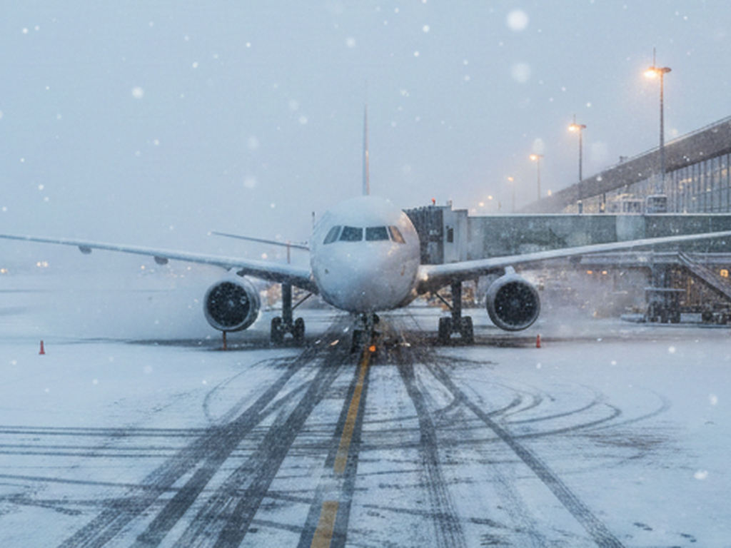 Sneeuw op schiphol